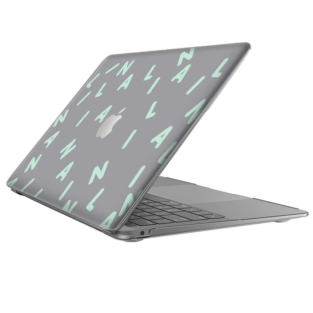 Macbook Snap Case - CUSTOM MONOGRAM 2.0 Tosca