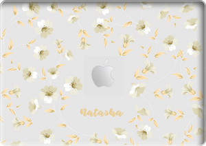 MacBook Snap Case - White Magnolia