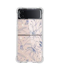 Android Flip / Fold Case - Sketchy Flower & Butterfly 2.0