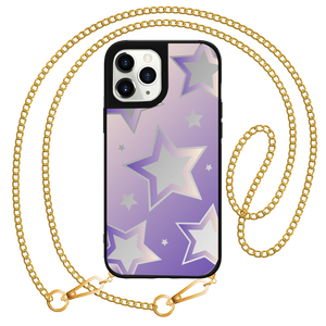 iPhone Mirror Grip Case -  Star Effect Violet