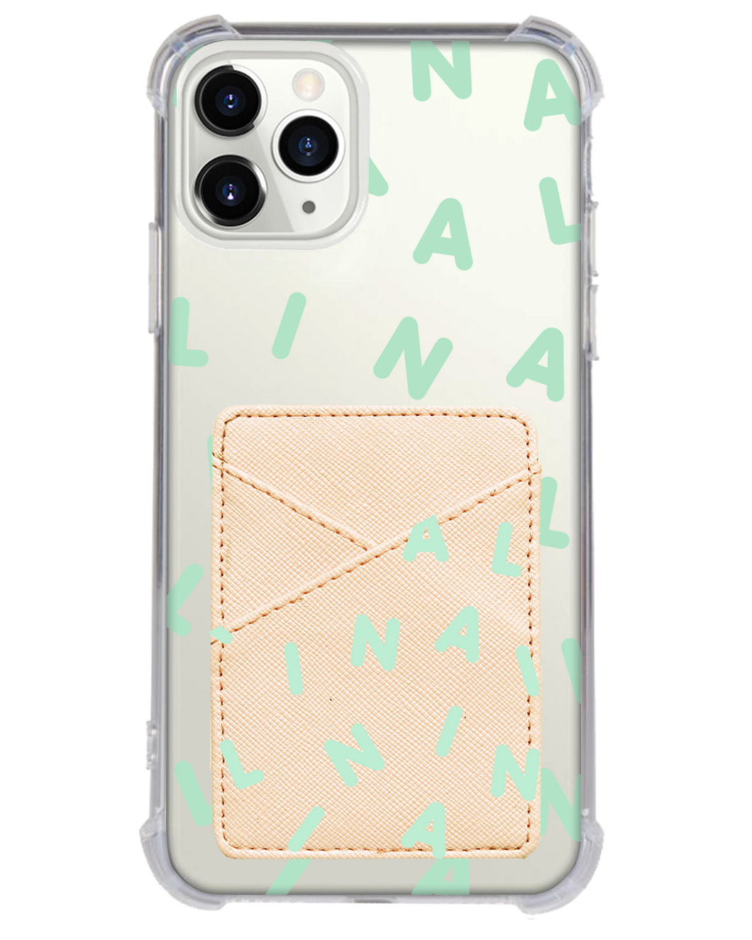 iPhone Phone Wallet Case - CUSTOM Monogram 2.0 Tosca