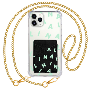 iPhone Phone Wallet Case - CUSTOM Monogram 2.0 Tosca