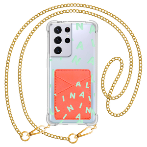 Android Phone Wallet Case - CUSTOM Monogram 2.0 Tosca