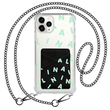 Load image into Gallery viewer, iPhone Phone Wallet Case - CUSTOM Monogram 2.0 Tosca
