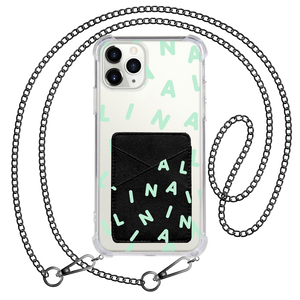 iPhone Phone Wallet Case - CUSTOM Monogram 2.0 Tosca