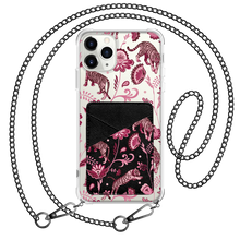 Load image into Gallery viewer, iPhone Phone Wallet Case - Tiger &amp; Floral 2.0
