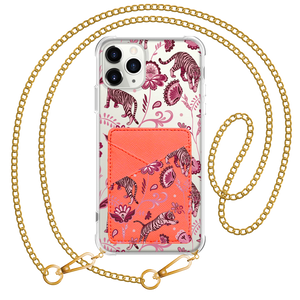 iPhone Phone Wallet Case - Tiger & Floral 2.0