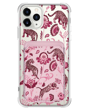 Load image into Gallery viewer, iPhone Magnetic Wallet Case - Tiger &amp; Floral 2.0
