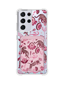 Android Magnetic Wallet Case - Tiger & Floral 2.0