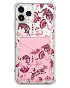 iPhone Phone Wallet Case - Tiger & Floral 2.0
