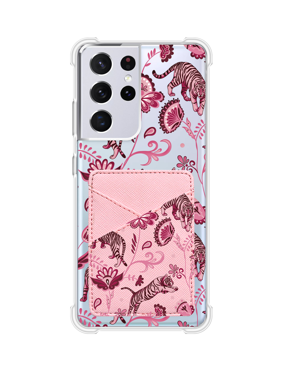 Android Phone Wallet Case - Tiger & Floral 2.0