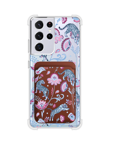 Android Magnetic Wallet Case - Tiger & Floral 3.0