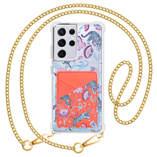 Load image into Gallery viewer, Android Phone Wallet Case - Tiger &amp; Floral 3.0
