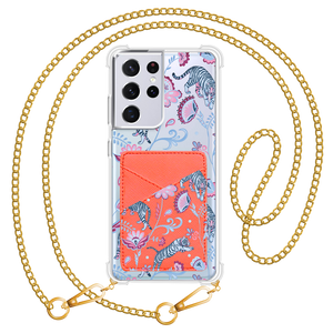Android Phone Wallet Case - Tiger & Floral 3.0
