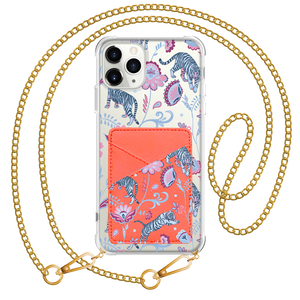 iPhone Phone Wallet Case - Tiger & Floral 3.0