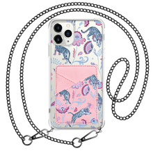 Load image into Gallery viewer, iPhone Phone Wallet Case - Tiger &amp; Floral 3.0
