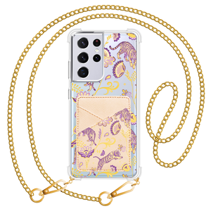 Android Phone Wallet Case - Tiger & Floral 4.0