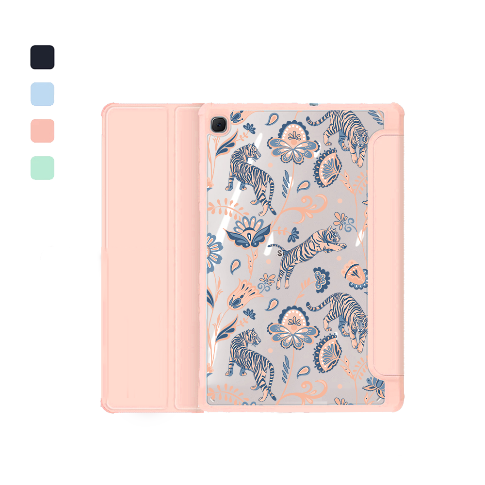 Android Tab Acrylic Flipcover - Tiger & Floral 5.0