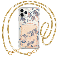 Load image into Gallery viewer, iPhone Phone Wallet Case - Tiger &amp; Floral 5.0
