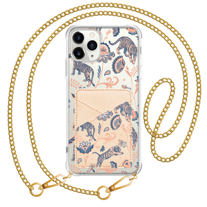 iPhone Phone Wallet Case - Tiger & Floral 5.0