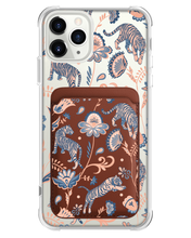 Load image into Gallery viewer, iPhone Magnetic Wallet Case - Tiger &amp; Floral 5.0
