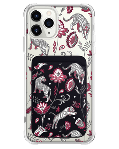 iPhone Magnetic Wallet Case - Tiger & Floral 6.0