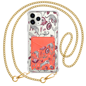 iPhone Phone Wallet Case - Tiger & Floral 6.0