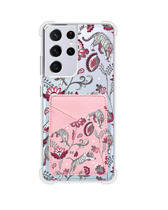 Android Phone Wallet Case - Tiger & Floral 6.0