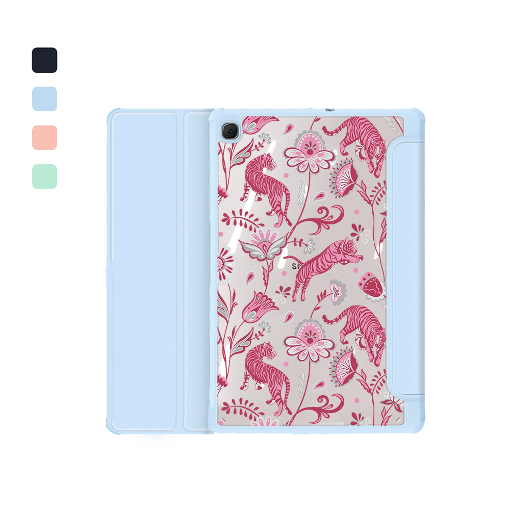 Android Tab Acrylic Flipcover - Tiger & Floral 7.0