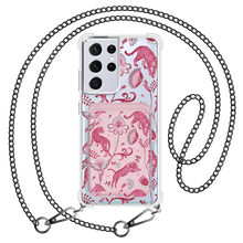 Load image into Gallery viewer, Android Magnetic Wallet Case - Tiger &amp; Floral 7.0
