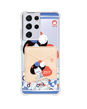 Load image into Gallery viewer, Android Phone Wallet Case - White Kitty
