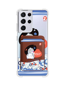 Android Magnetic Wallet Case - White Puppy