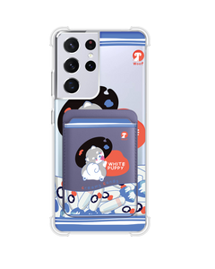 Android Magnetic Wallet Case - White Puppy