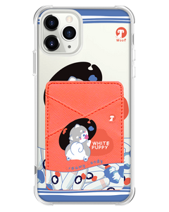 iPhone Phone Wallet Case - White Puppy