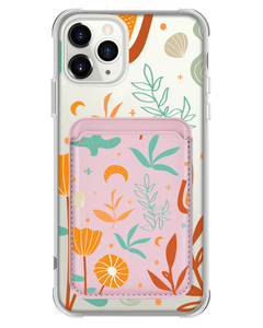 iPhone Magnetic Wallet Case - Autumn Botanical