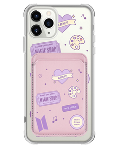 iPhone Magnetic Wallet Case - BTS Sticker Pack