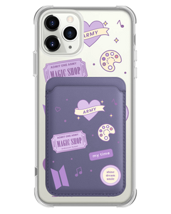 iPhone Magnetic Wallet Case - BTS Sticker Pack