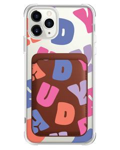 iPhone Magnetic Wallet Case - Chubby Monogram