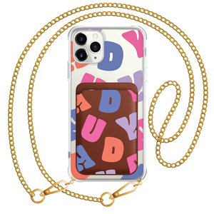 iPhone Magnetic Wallet Case - Chubby Monogram