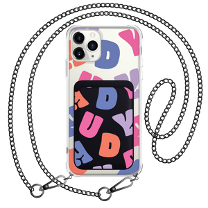 iPhone Magnetic Wallet Case - Chubby Monogram