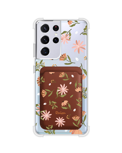 Android Magnetic Wallet Case - Cosmos Flower