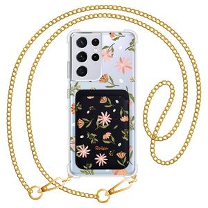 Android Magnetic Wallet Case - Cosmos Flower