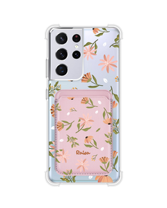 Android Magnetic Wallet Case - Cosmos Flower