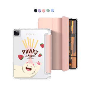 iPad Macaron Flip Cover - Pawky Cat