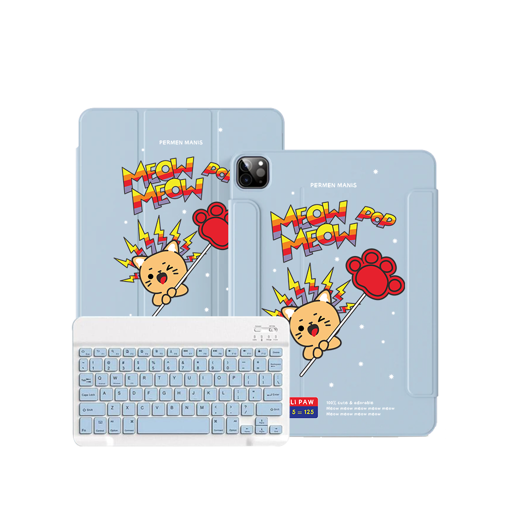 iPad Wireless Keyboard Flipcover - Meow Pop 2.0