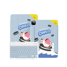 Load image into Gallery viewer, iPad Wireless Keyboard Flipcover - Meow Pop Oweo Cat
