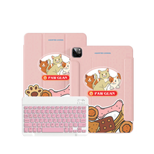 Load image into Gallery viewer, iPad Wireless Keyboard Flipcover - Paw Guan Cat
