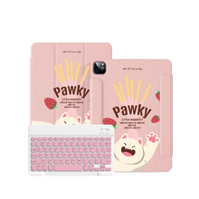 Load image into Gallery viewer, iPad Wireless Keyboard Flipcover - Pawky Cat
