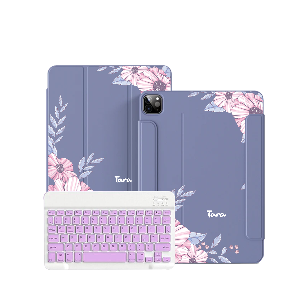 iPad Wireless Keyboard Flipcover - Pink Blossom