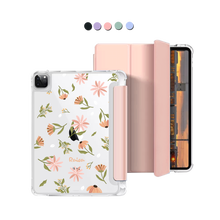 Load image into Gallery viewer, iPad Macaron Flip Cover - Cosmos Flower
